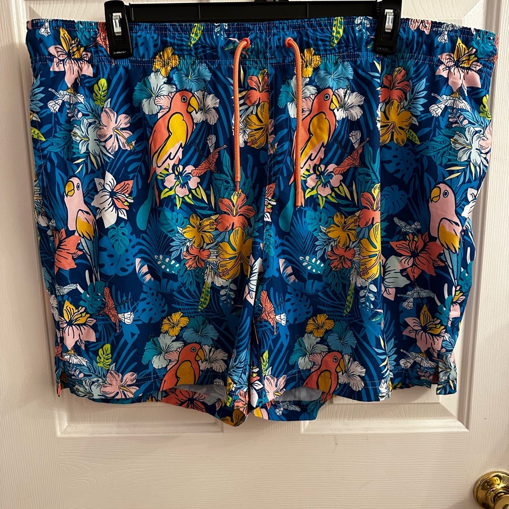 George Tropical Parrot Print Men's Swimsuit
